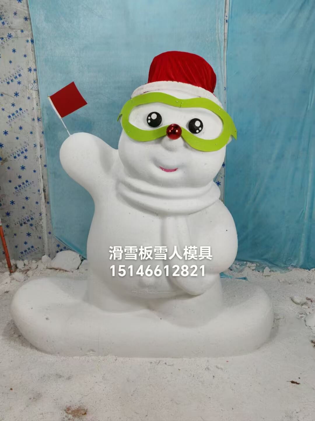 滑雪板雪人